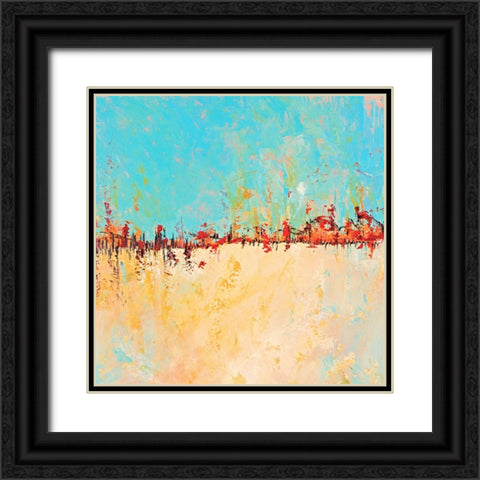 Red Horizon Black Ornate Wood Framed Art Print with Double Matting by Circle Art Group