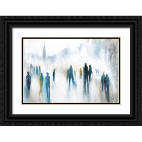 Vanishing City Black Ornate Wood Framed Art Print with Double Matting by Drotar, Rikki