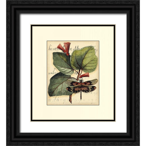 Petite Dragonflies VI Black Ornate Wood Framed Art Print with Double Matting by Vision Studio