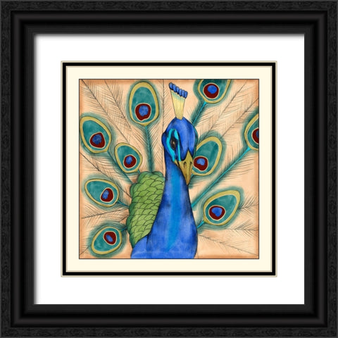 Eccentric Bird I Black Ornate Wood Framed Art Print with Double Matting by Goldberger, Jennifer