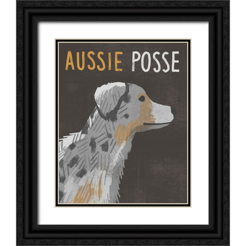 Aussie Posse Black Ornate Wood Framed Art Print with Double Matting by Inner Circle