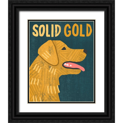Solid Gold Black Ornate Wood Framed Art Print with Double Matting by Inner Circle