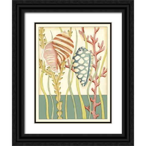 Shell Season II Black Ornate Wood Framed Art Print with Double Matting by Zarris, Chariklia