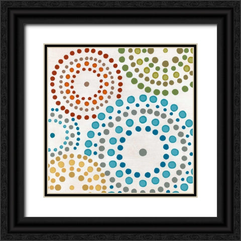 Mosaic Mandalas I Black Ornate Wood Framed Art Print with Double Matting by Vess, June Erica