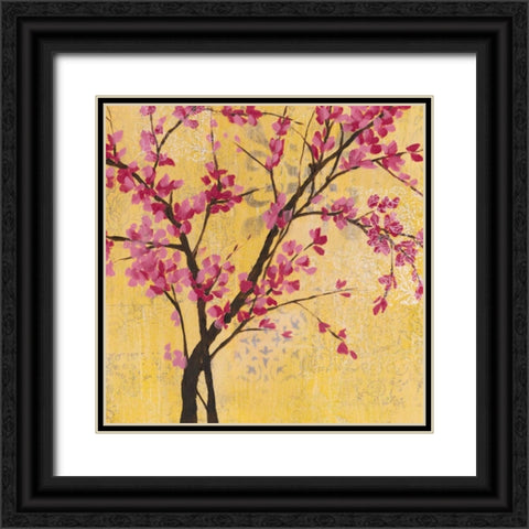 Fuchsia Blossoms II Black Ornate Wood Framed Art Print with Double Matting by Goldberger, Jennifer