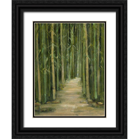 Bamboo Forest Black Ornate Wood Framed Art Print with Double Matting by Crawford, Beverly