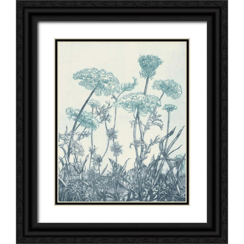 Indigo Fields I Black Ornate Wood Framed Art Print with Double Matting by Vision Studio