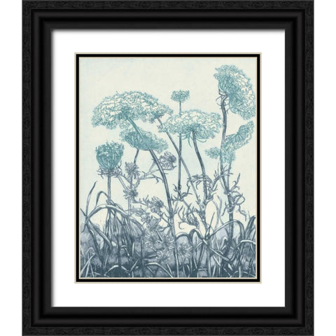 Indigo Fields II Black Ornate Wood Framed Art Print with Double Matting by Vision Studio