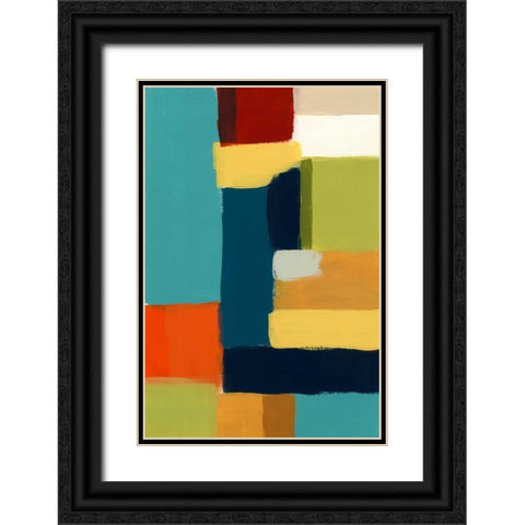 Metro Palette I Black Ornate Wood Framed Art Print with Double Matting by Vess, June Erica