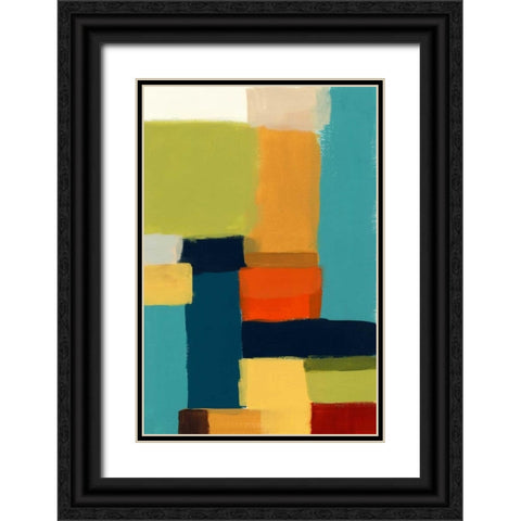 Metro Palette II Black Ornate Wood Framed Art Print with Double Matting by Vess, June Erica