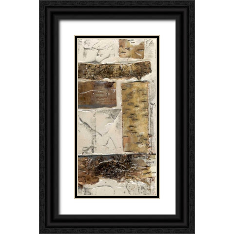 Birch Bark Abstract II Black Ornate Wood Framed Art Print with Double Matting by Goldberger, Jennifer