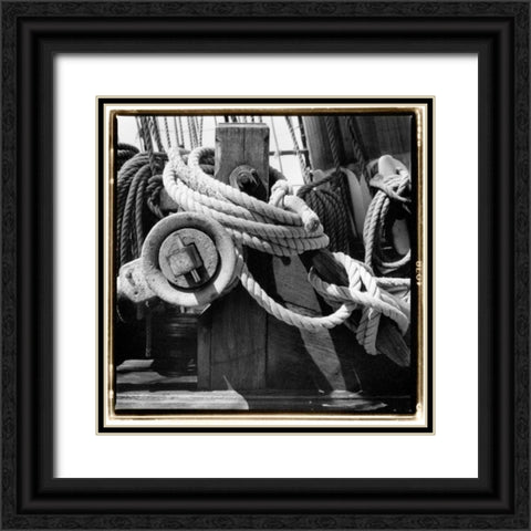 Ship Shape II Black Ornate Wood Framed Art Print with Double Matting by DeNardo, Laura