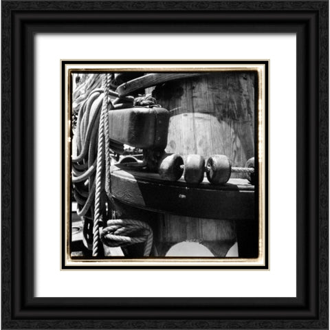 Ship Shape III Black Ornate Wood Framed Art Print with Double Matting by DeNardo, Laura