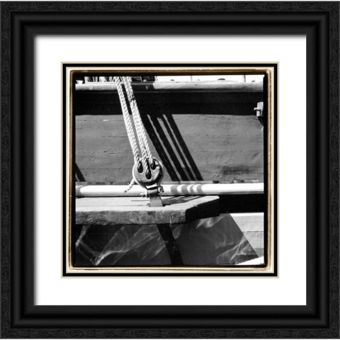 Ship Shape IV Black Ornate Wood Framed Art Print with Double Matting by DeNardo, Laura