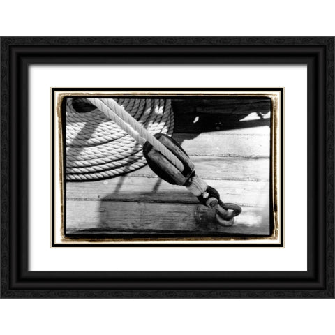 Ship Shape VI Black Ornate Wood Framed Art Print with Double Matting by DeNardo, Laura