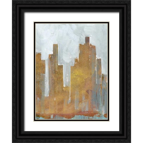 Urban Dawn II Black Ornate Wood Framed Art Print with Double Matting by Fagalde, Jarman