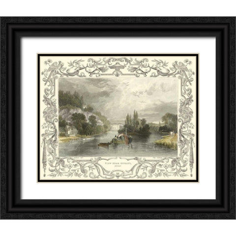 View Near Hurley Black Ornate Wood Framed Art Print with Double Matting by Tombleson