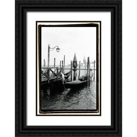 Waterways of Venice IV Black Ornate Wood Framed Art Print with Double Matting by DeNardo, Laura