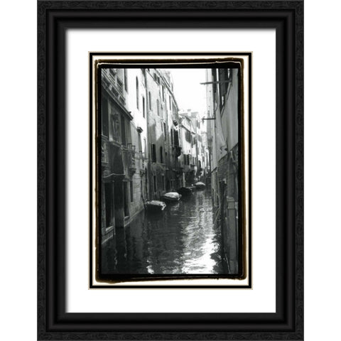 Waterways of Venice VII Black Ornate Wood Framed Art Print with Double Matting by DeNardo, Laura