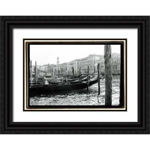Waterways of Venice IX Black Ornate Wood Framed Art Print with Double Matting by DeNardo, Laura