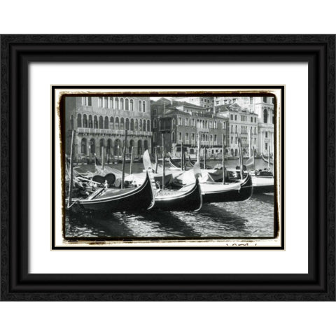 Waterways of Venice X Black Ornate Wood Framed Art Print with Double Matting by DeNardo, Laura