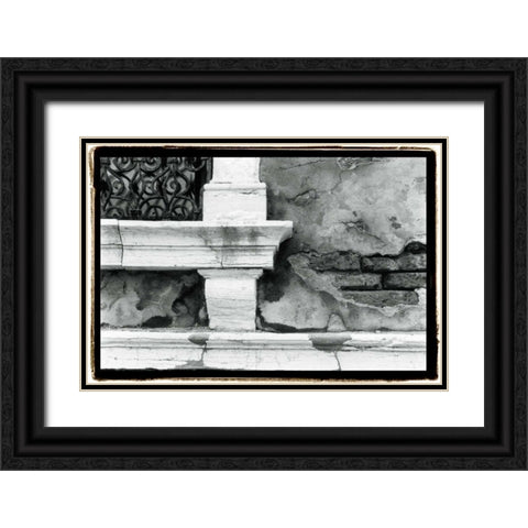 A Venetian Stroll III Black Ornate Wood Framed Art Print with Double Matting by DeNardo, Laura