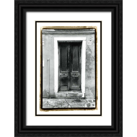 The Doors of Venice II Black Ornate Wood Framed Art Print with Double Matting by DeNardo, Laura