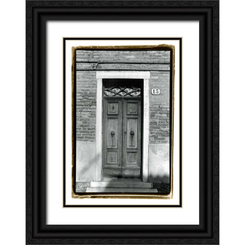 The Doors of Venice IV Black Ornate Wood Framed Art Print with Double Matting by DeNardo, Laura