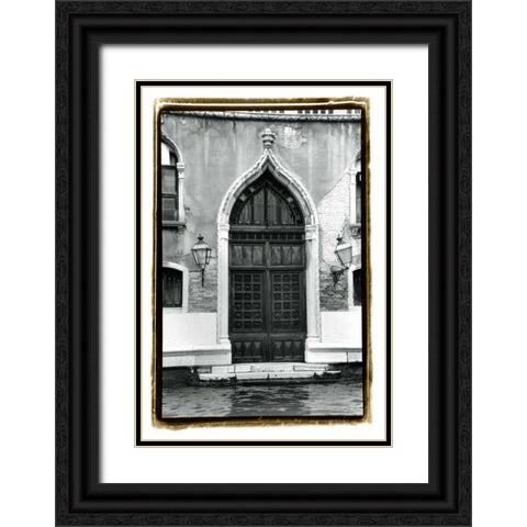 The Doors of Venice V Black Ornate Wood Framed Art Print with Double Matting by DeNardo, Laura