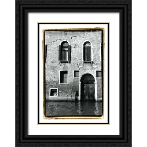 The Doors of Venice VI Black Ornate Wood Framed Art Print with Double Matting by DeNardo, Laura