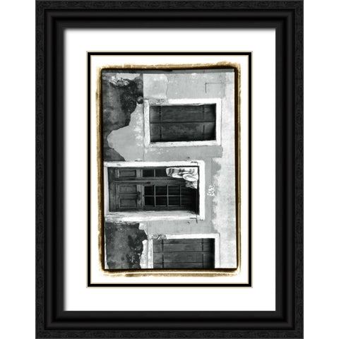 The Doors of Venice VII Black Ornate Wood Framed Art Print with Double Matting by DeNardo, Laura