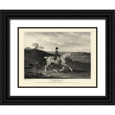 Hackney Black Ornate Wood Framed Art Print with Double Matting by Scott, John