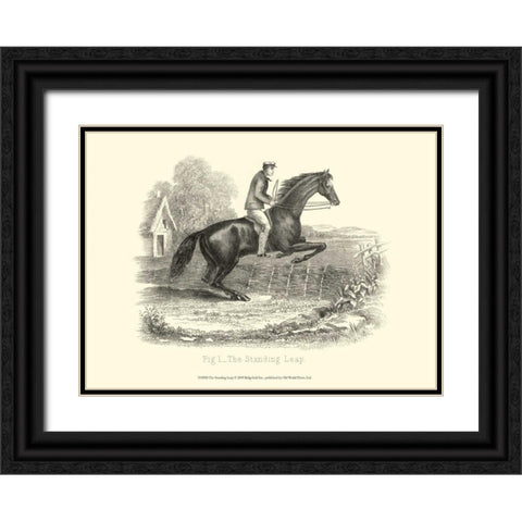 The Standing Leap Black Ornate Wood Framed Art Print with Double Matting by unknown