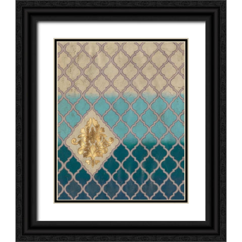 Blue Mahal I Black Ornate Wood Framed Art Print with Double Matting by Lam, Vanna