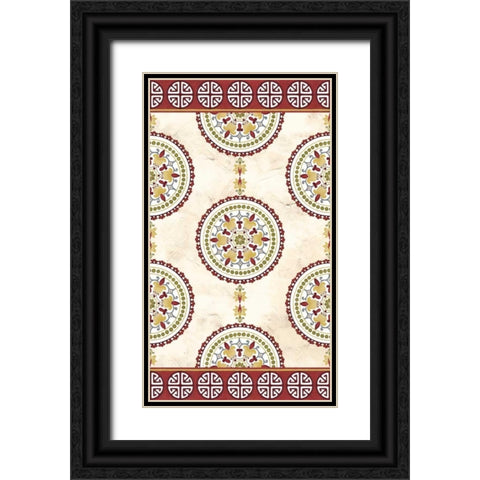 Embellished Mandala Panel I Black Ornate Wood Framed Art Print with Double Matting by Unknown
