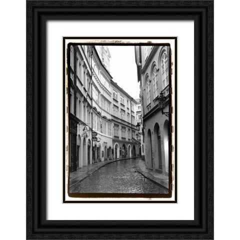 The Streets of Prague I Black Ornate Wood Framed Art Print with Double Matting by DeNardo, Laura