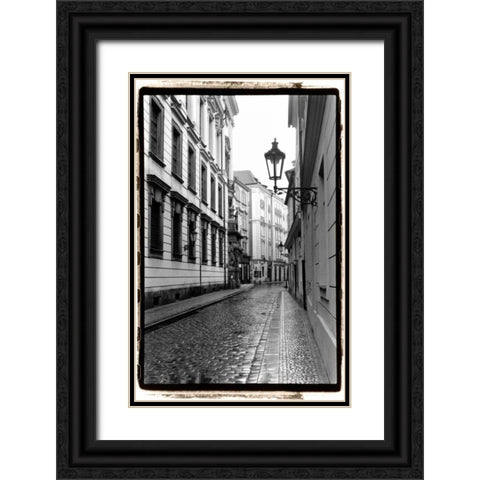The Streets of Prague III Black Ornate Wood Framed Art Print with Double Matting by DeNardo, Laura