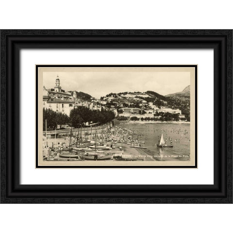 Summer in France II Black Ornate Wood Framed Art Print with Double Matting by Unknown