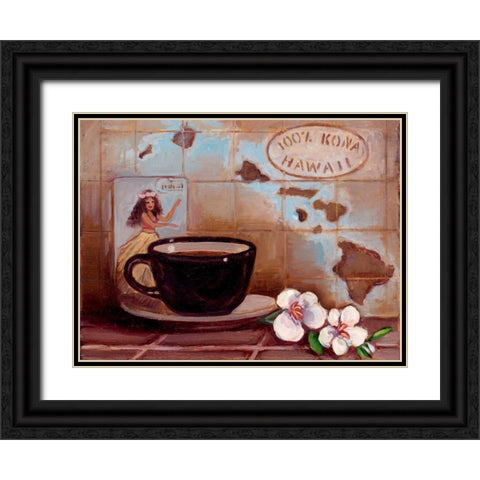 Kona Hawaii Black Ornate Wood Framed Art Print with Double Matting by Kasun, Theresa