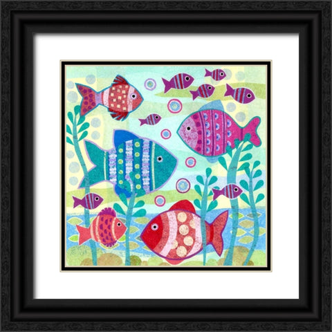 Ocean Fish I Black Ornate Wood Framed Art Print with Double Matting by Conway, Kim