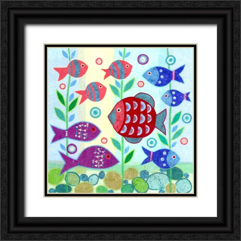 Ocean Fish II Black Ornate Wood Framed Art Print with Double Matting by Conway, Kim