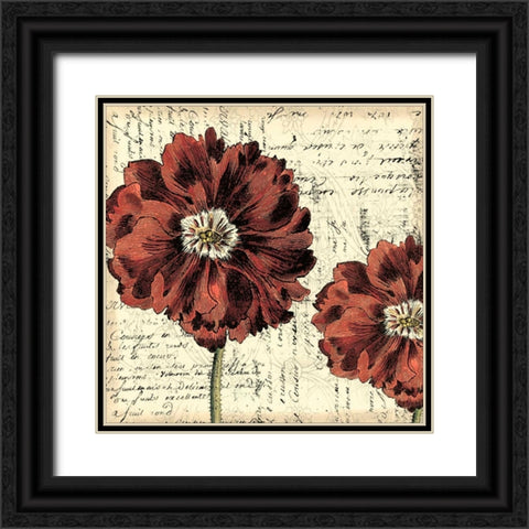 Printed Vintage Composition II Black Ornate Wood Framed Art Print with Double Matting by Vision Studio