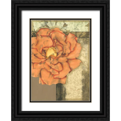 Small Ethereal Bloom I Black Ornate Wood Framed Art Print with Double Matting by Goldberger, Jennifer