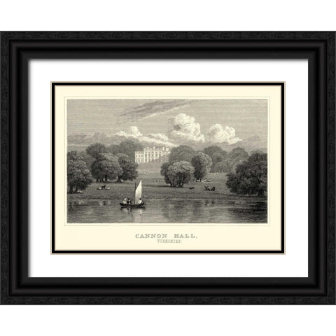 Cannon Hall Black Ornate Wood Framed Art Print with Double Matting by Neale, J.P.