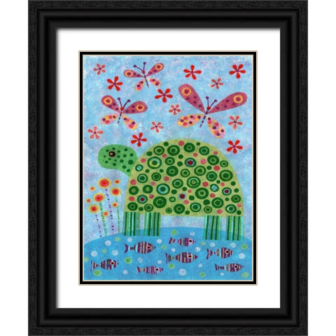 Turtle Pond Black Ornate Wood Framed Art Print with Double Matting by Conway, Kim