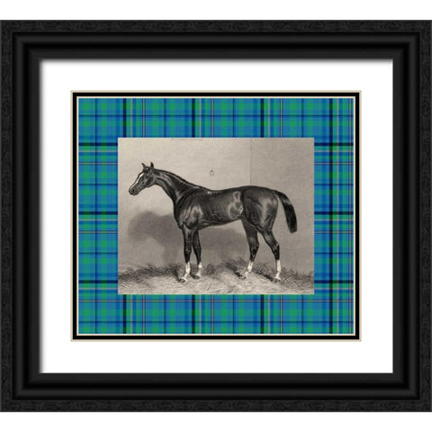 Equestrian Plaid IV Black Ornate Wood Framed Art Print with Double Matting by Hacker, E.
