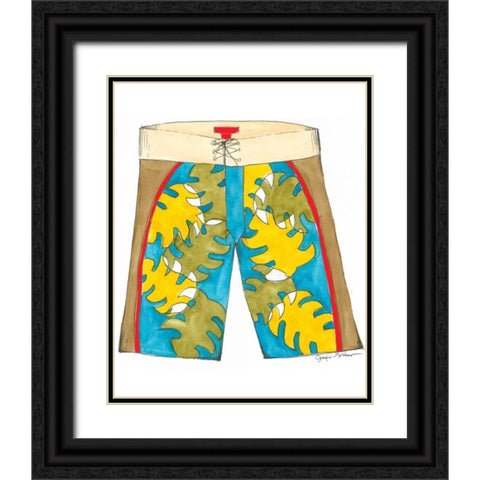 Surf Shorts I Black Ornate Wood Framed Art Print with Double Matting by Unknown