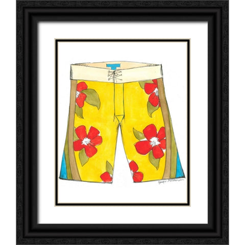 Surf Shorts IV Black Ornate Wood Framed Art Print with Double Matting by Unknown