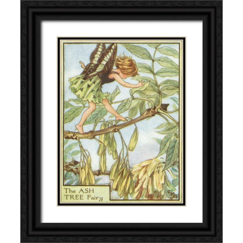 The Ash Tree Fairy Black Ornate Wood Framed Art Print with Double Matting by Vision Studio