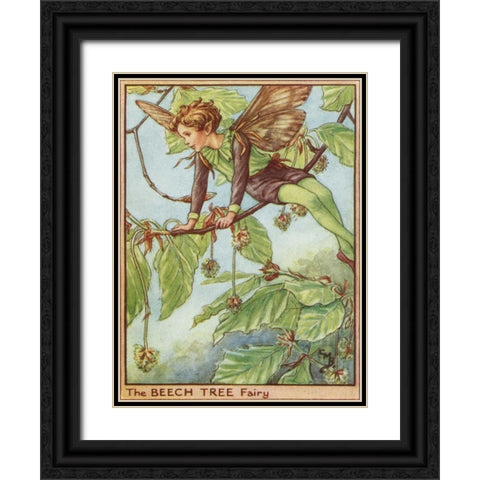 The Beech Tree Fairy Black Ornate Wood Framed Art Print with Double Matting by Vision Studio